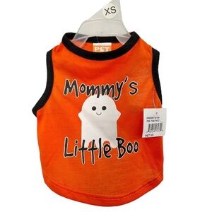 Halloween Pet Mommy's Little Boo with Ghost Pet Spirit Dog T-shirt